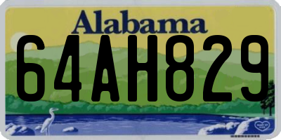 AL license plate 64AH829