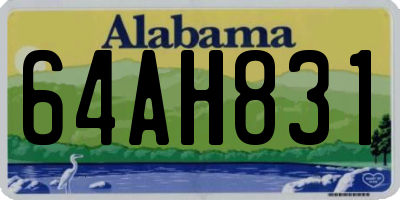 AL license plate 64AH831