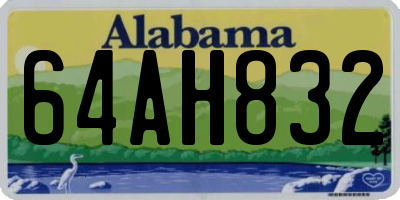 AL license plate 64AH832