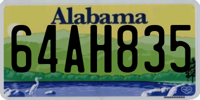 AL license plate 64AH835