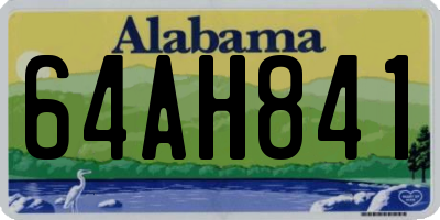 AL license plate 64AH841