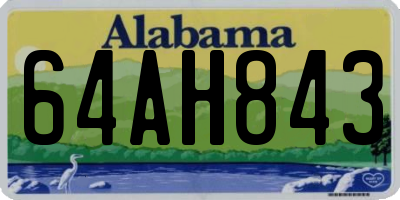 AL license plate 64AH843