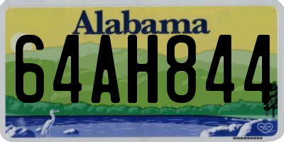 AL license plate 64AH844