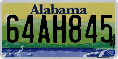AL license plate 64AH845