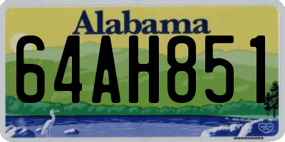 AL license plate 64AH851