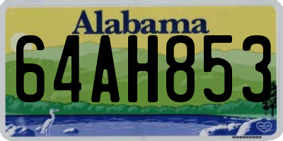 AL license plate 64AH853