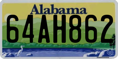 AL license plate 64AH862