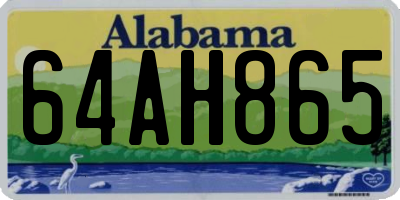 AL license plate 64AH865