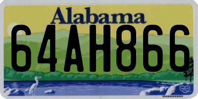 AL license plate 64AH866