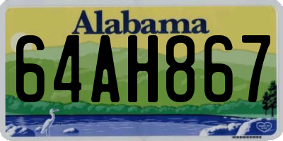 AL license plate 64AH867
