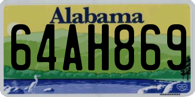 AL license plate 64AH869