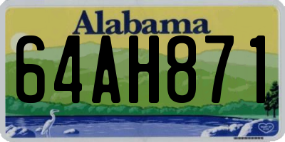 AL license plate 64AH871