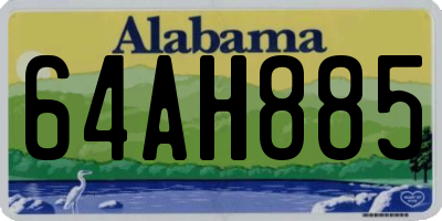 AL license plate 64AH885