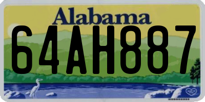 AL license plate 64AH887