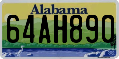 AL license plate 64AH890