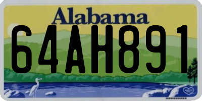AL license plate 64AH891