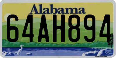 AL license plate 64AH894