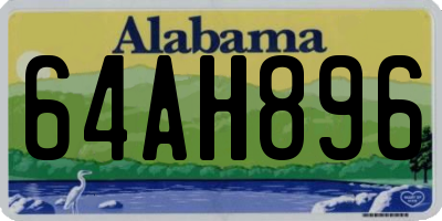 AL license plate 64AH896