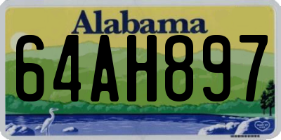 AL license plate 64AH897