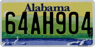 AL license plate 64AH904