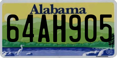 AL license plate 64AH905