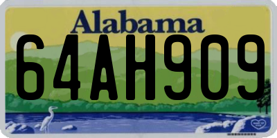 AL license plate 64AH909