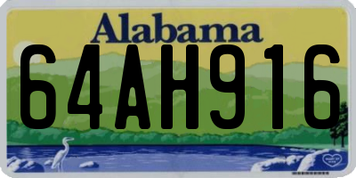 AL license plate 64AH916
