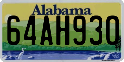 AL license plate 64AH930