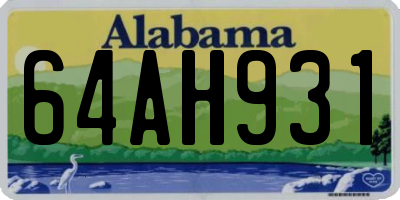 AL license plate 64AH931