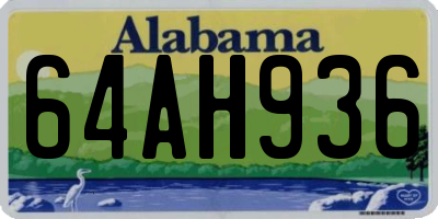 AL license plate 64AH936