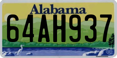 AL license plate 64AH937