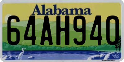 AL license plate 64AH940