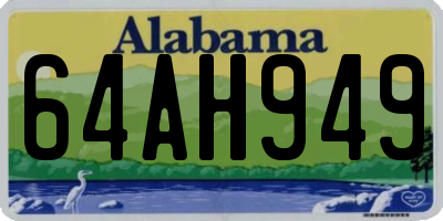 AL license plate 64AH949