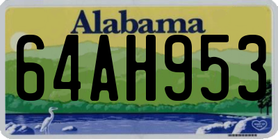 AL license plate 64AH953