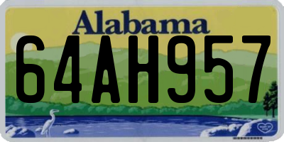 AL license plate 64AH957