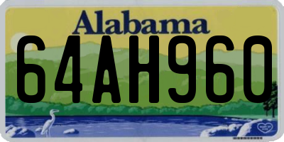 AL license plate 64AH960