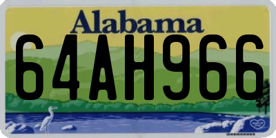 AL license plate 64AH966