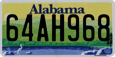 AL license plate 64AH968