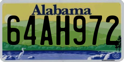 AL license plate 64AH972