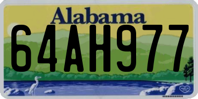 AL license plate 64AH977