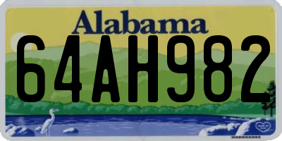 AL license plate 64AH982