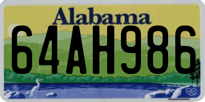 AL license plate 64AH986