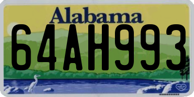 AL license plate 64AH993