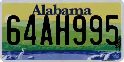 AL license plate 64AH995