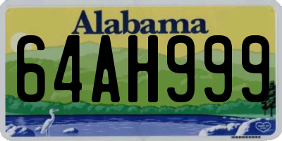 AL license plate 64AH999