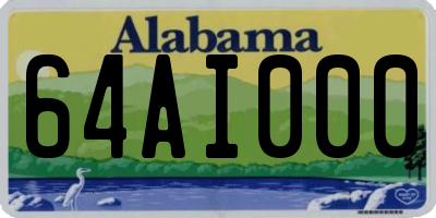 AL license plate 64AI000