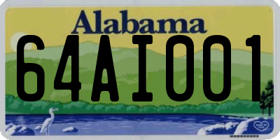 AL license plate 64AI001