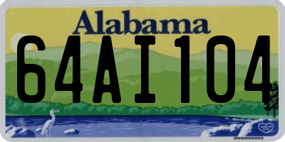 AL license plate 64AI104