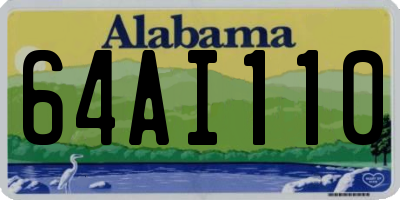 AL license plate 64AI110