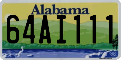 AL license plate 64AI111